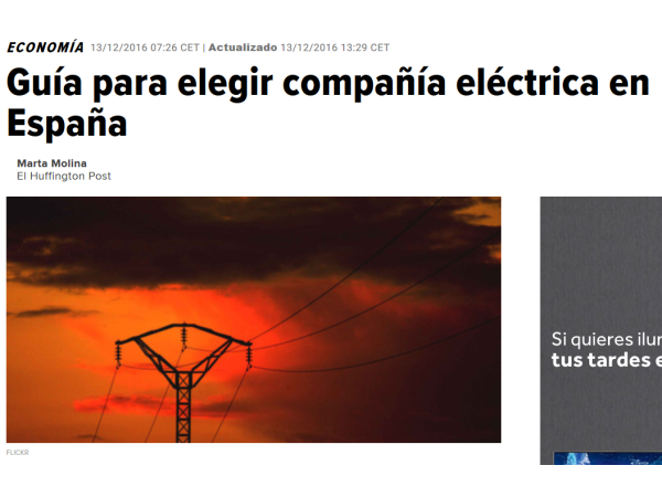HUFFPOST – Guía para elegir compañía eléctrica en España - Ingebau